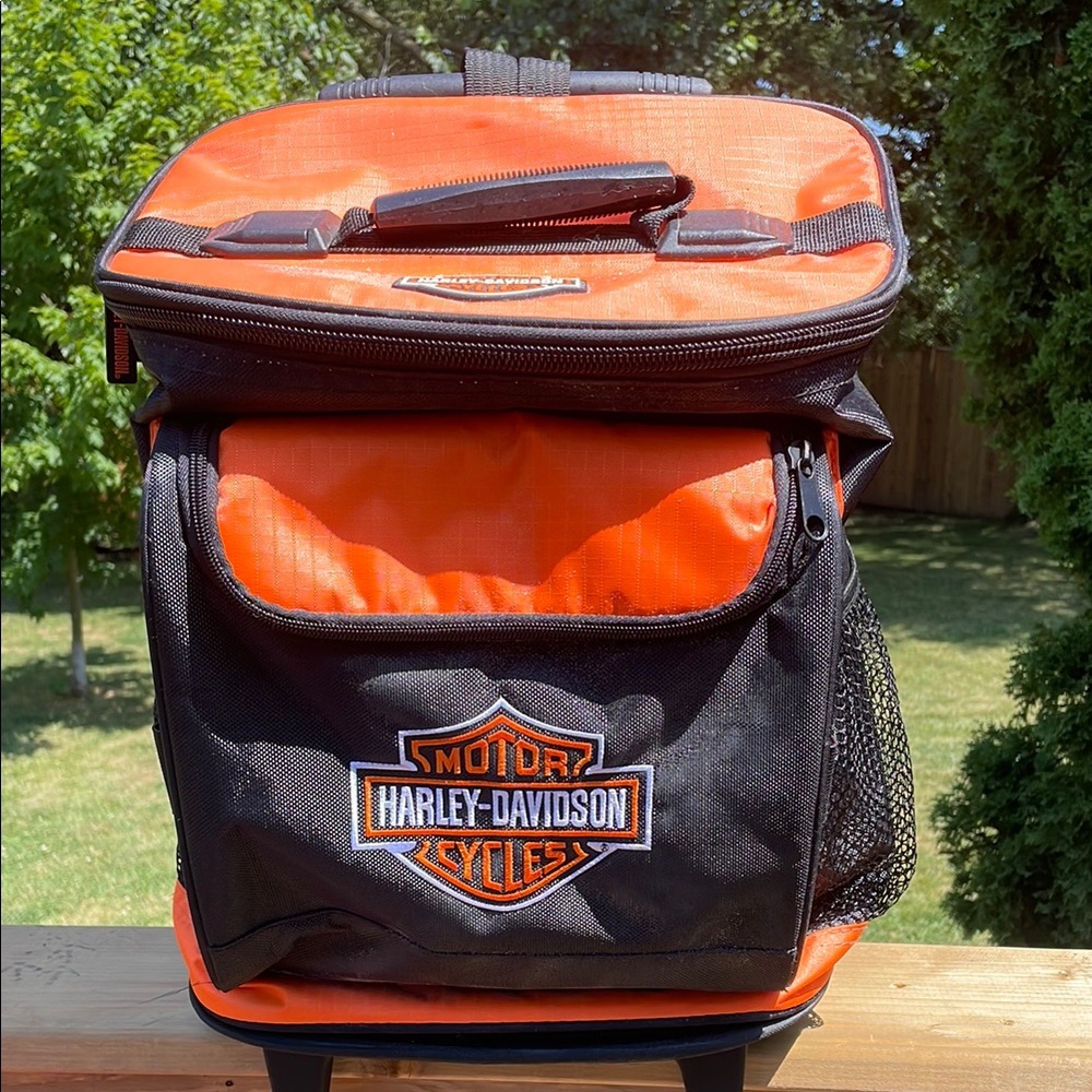 Harley-Davidson Black and Orange Gear Bag / Cooler Bag/ Back Pack